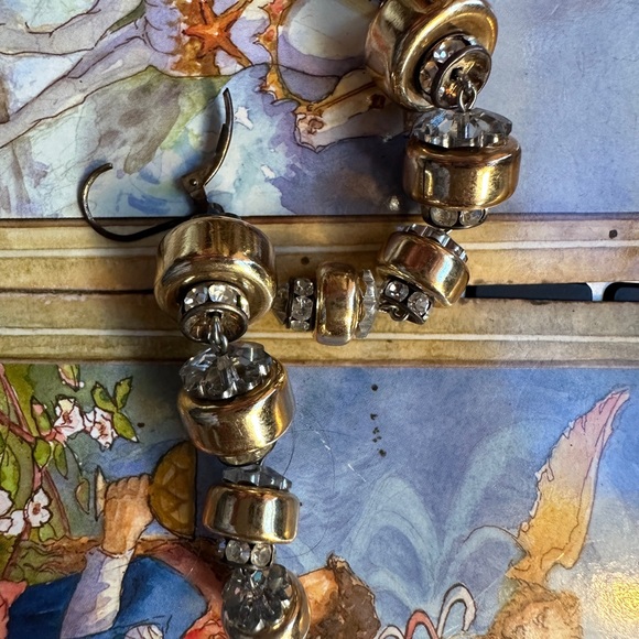 Vintage 1990s costume jewelry chandelier earrings - Picture 5 of 13